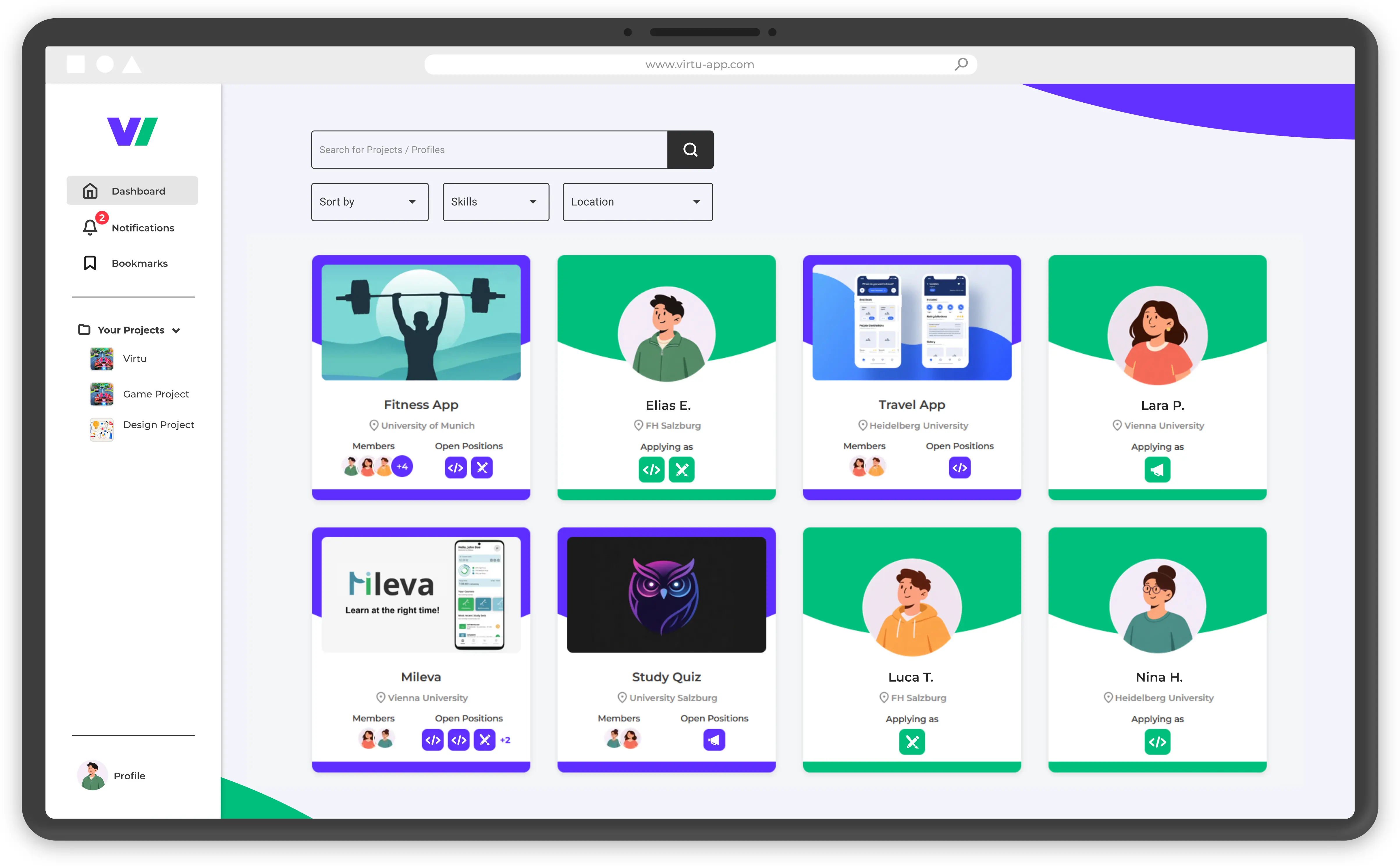 Desktop app screenshot