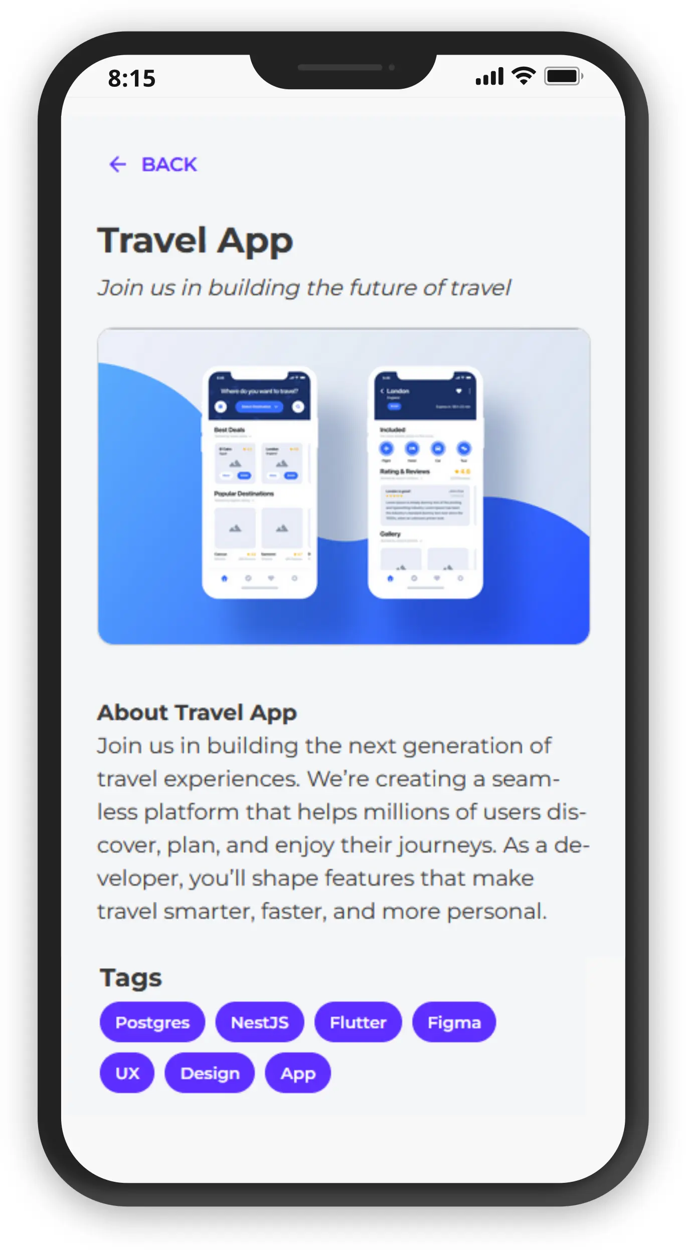 Mobile app screenshot 1